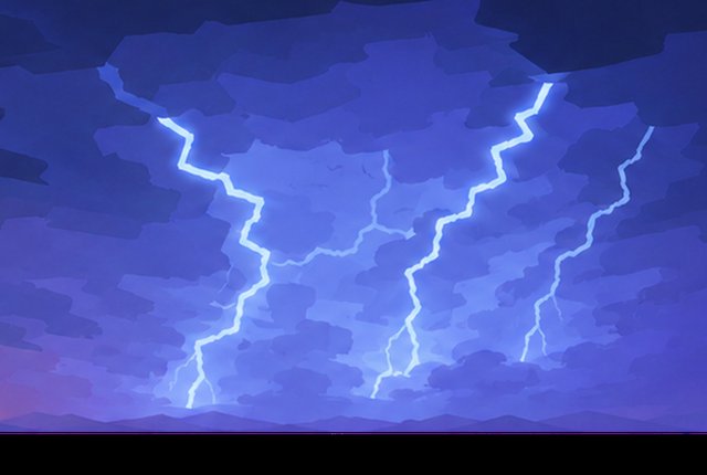 Lightning over the yard